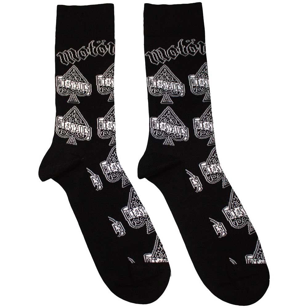 Black - Front - Motorhead Unisex Adult Ace Of Spades Repeat Print Socks