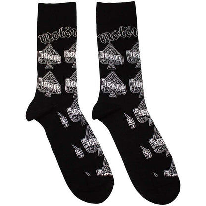 Black - Front - Motorhead Unisex Adult Ace Of Spades Repeat Print Socks