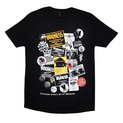 Black - Front - Madness Unisex Adult Posters & Stickers T-Shirt