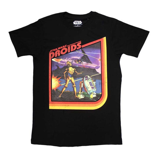 Black - Front - Star Wars Unisex Adult Droids T-Shirt