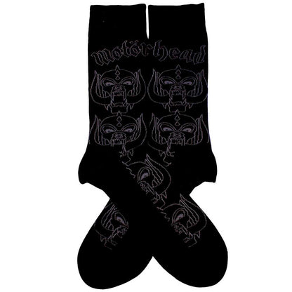 Black - Back - Motorhead Unisex Adult Warpig Outline Socks