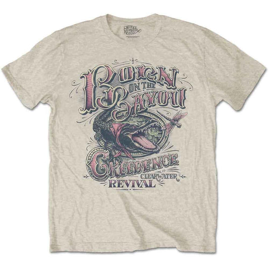 Sand - Front - Creedence Clearwater Revival Unisex Adult Born On The Bayou T-Shirt