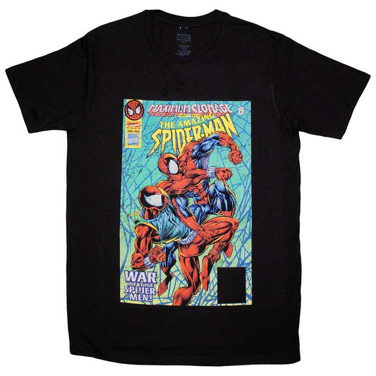 Black - Front - Marvel Comics Unisex Adult War Of The Spider Men Comic Cover T-Shirt
