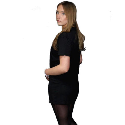 Black - Side - Foo Fighters Womens-Ladies FF Logo T-Shirt Dress