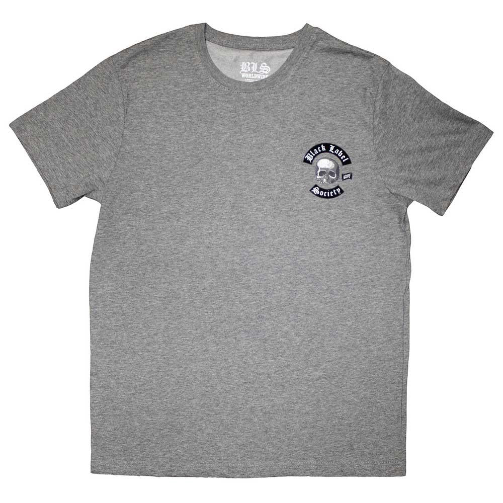 Grey - Front - Black Label Society Unisex Adult Mini Skull Logo T-Shirt