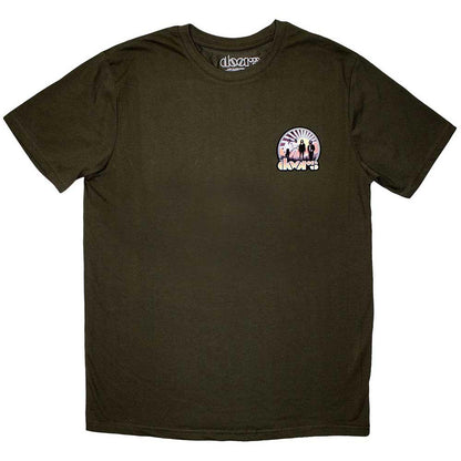 Green - Front - The Doors Unisex Adult Mini Sunrise T-Shirt