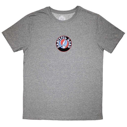 Grey - Front - Grateful Dead Unisex Adult Mini Steal Your Face Logo T-Shirt