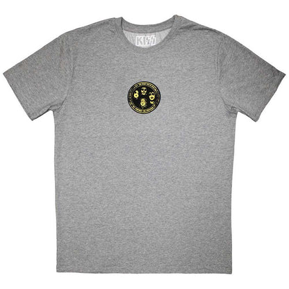 Grey - Front - Kiss Unisex Adult Mini Hailing From NYC Logo T-Shirt