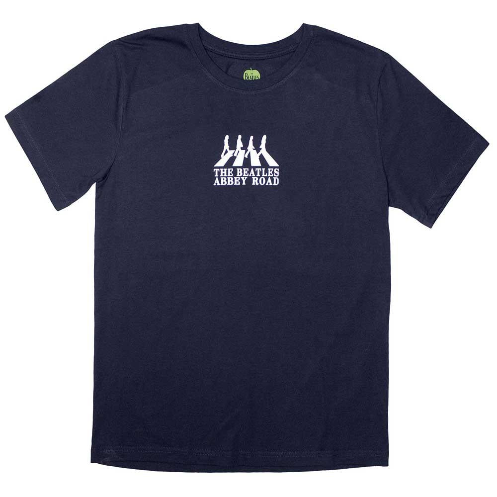 Navy Blue - Front - The Beatles Unisex Adult Mini Abbey Road Crossing Silhouette T-Shirt