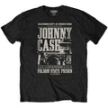 Black - Front - Johnny Cash Unisex Adult Prison Poster T-Shirt