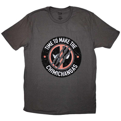 Charcoal Grey - Front - Marvel Comics Unisex Adult Time To Make The Chimichangas Deadpool T-Shirt