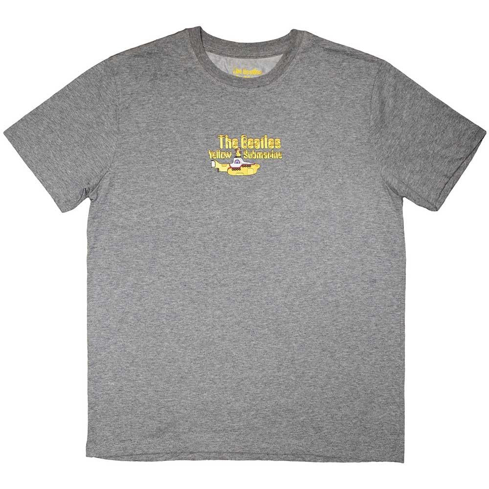 Grey - Front - The Beatles Unisex Adult Mini Submarine T-Shirt