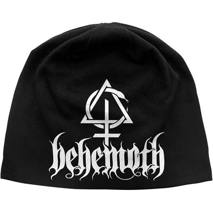 Black - Front - Behemoth Unisex Adult Opvs Contra Natvram Logo Beanie