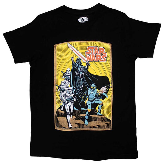 Black - Front - Star Wars Unisex Adult Vader Command Scene T-Shirt