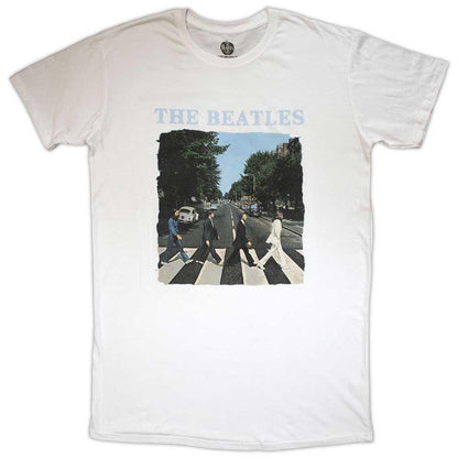 White - Front - The Beatles Womens-Ladies Abbey Road Logo T-Shirt