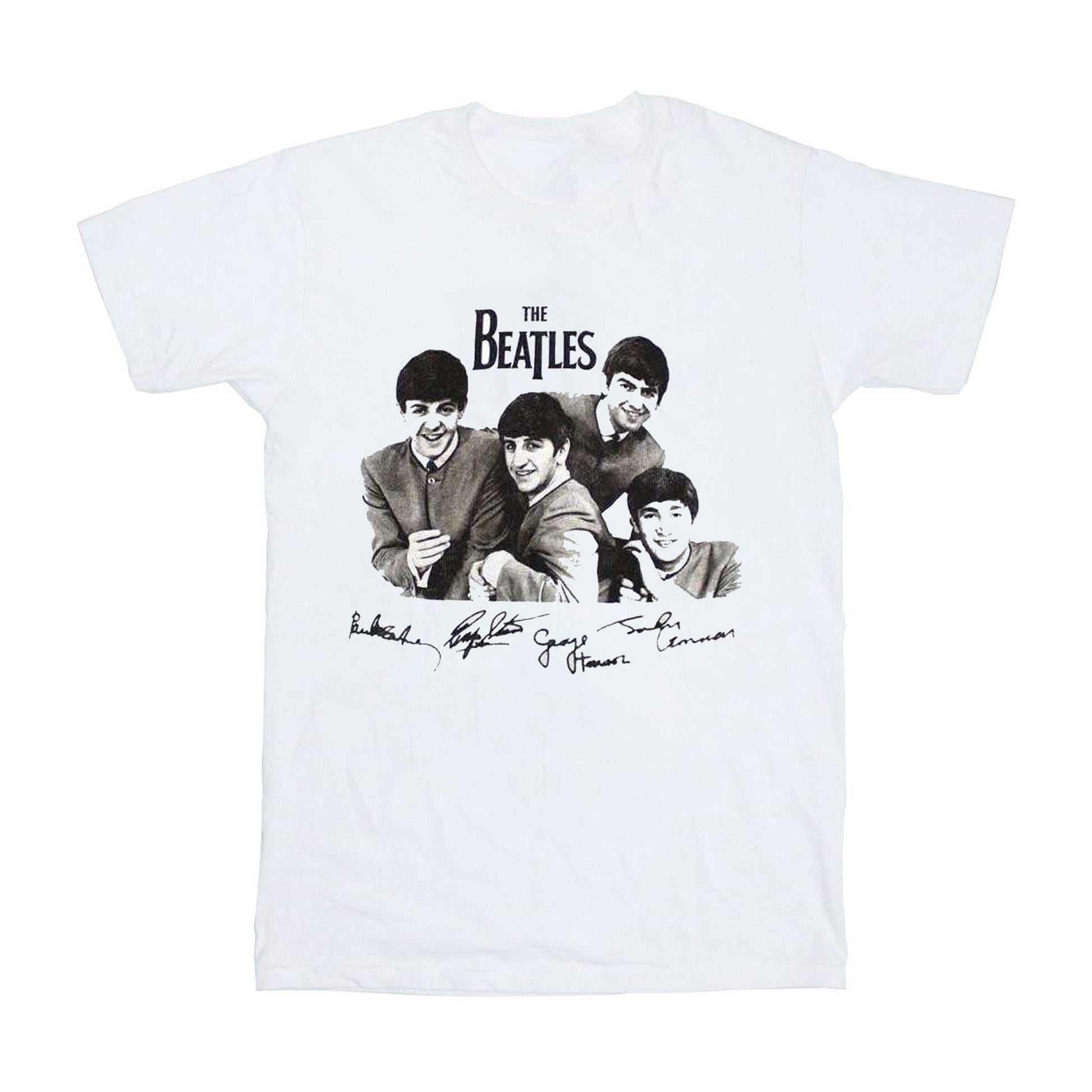 White - Front - The Beatles Unisex Adult Signature T-Shirt