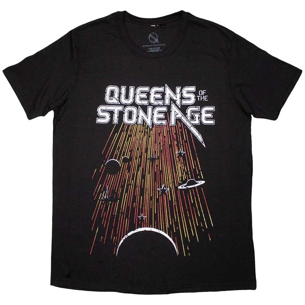 Black - Front - Queens Of The Stone Age Unisex Adult Meteor Shower T-Shirt