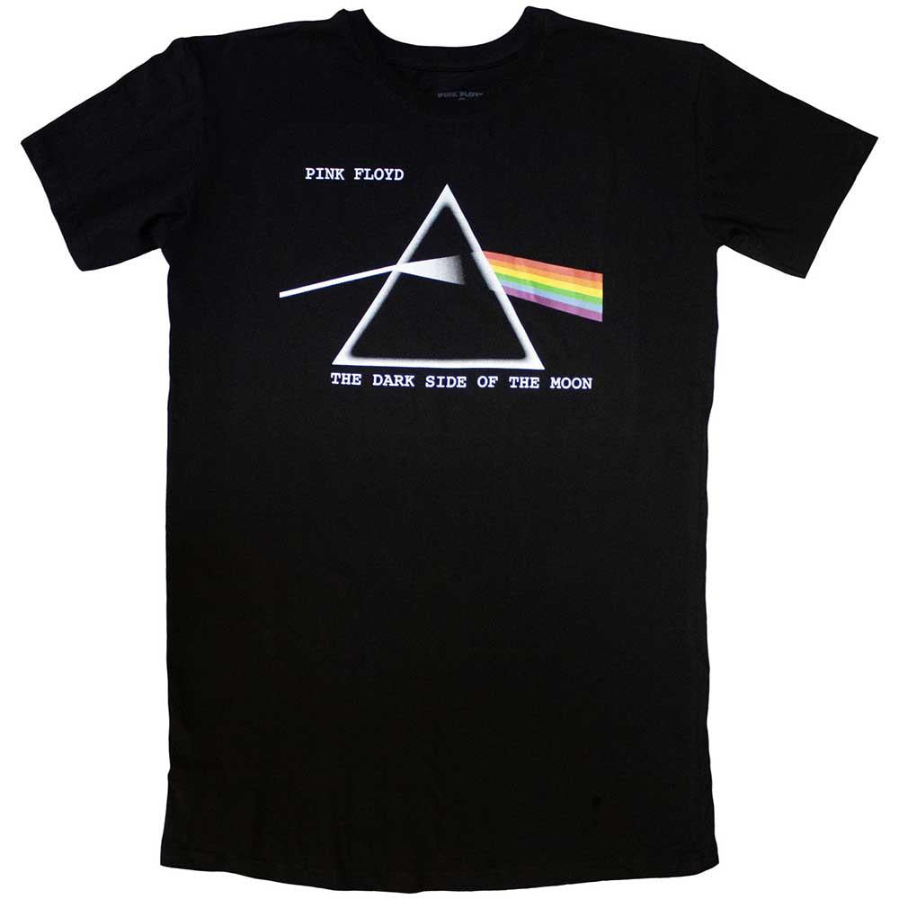 Black - Front - Pink Floyd Womens-Ladies Dark Side Of The Moon Courier T-Shirt Dress