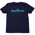 Navy Blue - Front - Oasis Unisex Adult Supersonic Title Colour T-Shirt