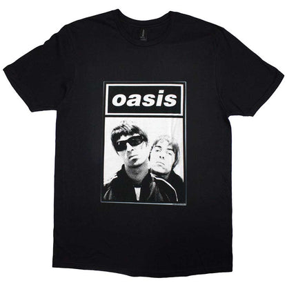 Black - Front - Oasis Unisex Adult Noel & Liam Photograph T-Shirt