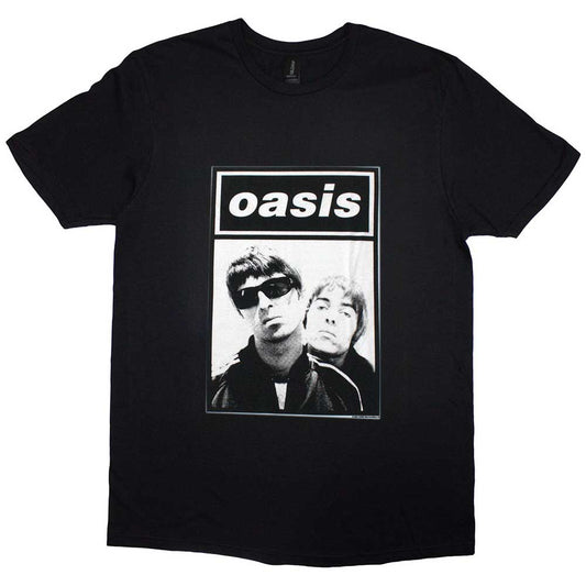 Black - Front - Oasis Unisex Adult Noel & Liam Photograph T-Shirt