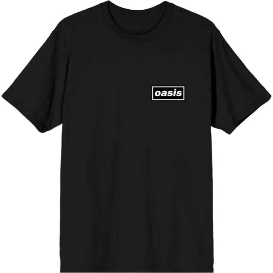 Black - Front - Oasis Unisex Adult Some Might Say Lyric Back Print T-Shirt