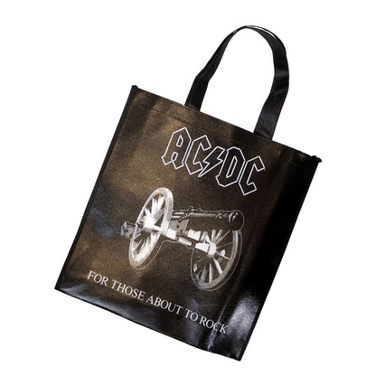 Black - Back - AC-DC About To Rock Eco Friendly Bag