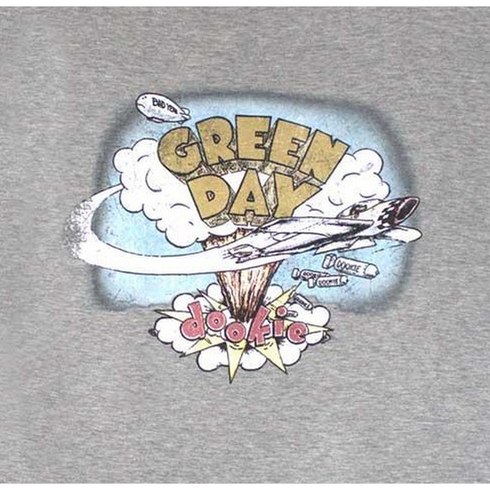 Grey - Back - Green Day Womens-Ladies Vintage Dookie T-Shirt