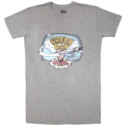 Grey - Front - Green Day Womens-Ladies Vintage Dookie T-Shirt