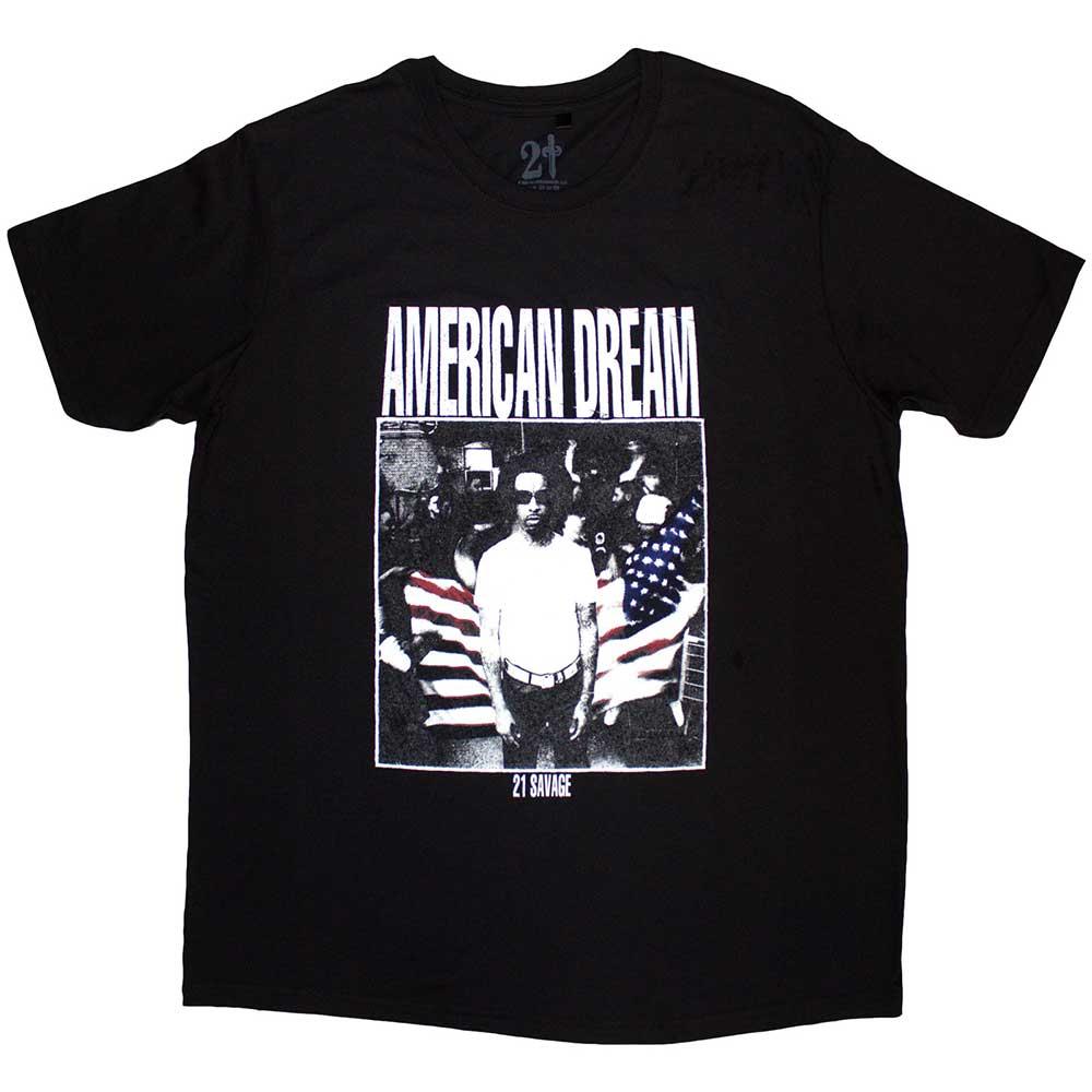 Black - Front - 21 Savage Unisex Adult American Dream T-Shirt