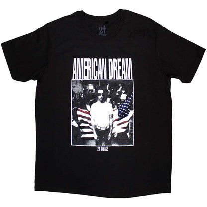 Black - Front - 21 Savage Unisex Adult American Dream T-Shirt