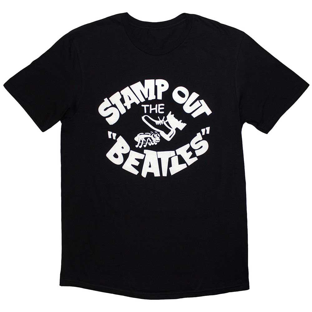 Black - Front - The Beatles Unisex Adult Stamp Out The T-Shirt