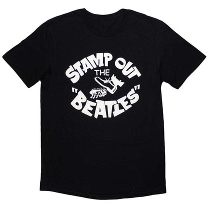 Black - Front - The Beatles Unisex Adult Stamp Out The T-Shirt
