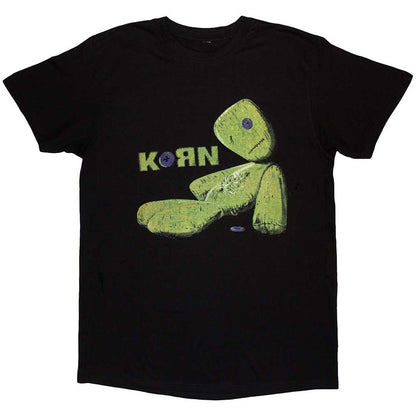 Black - Front - Korn Unisex Adult Issues Tracklist Back Print T-Shirt