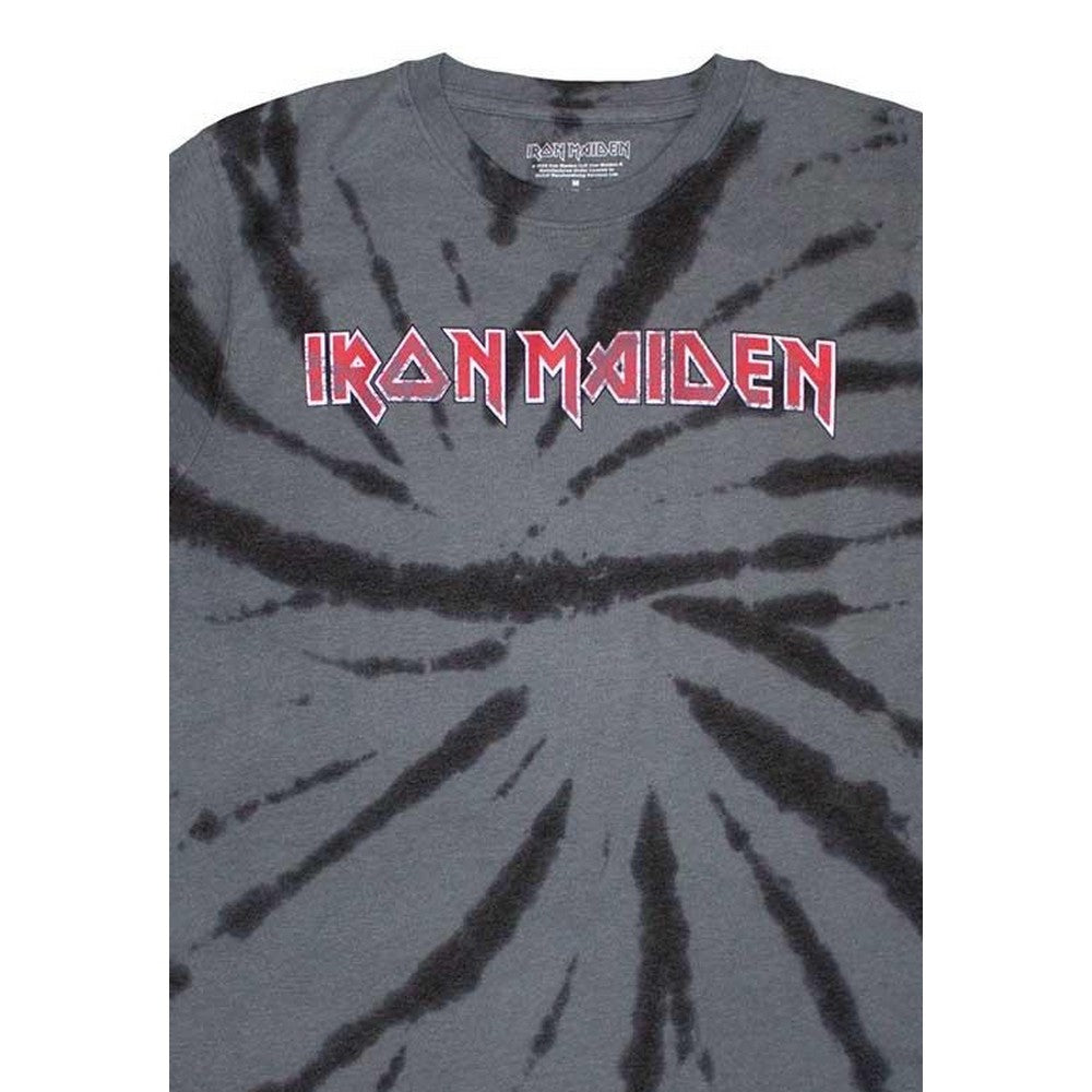 Charcoal Grey - Back - Iron Maiden Unisex Adult Logo T-Shirt