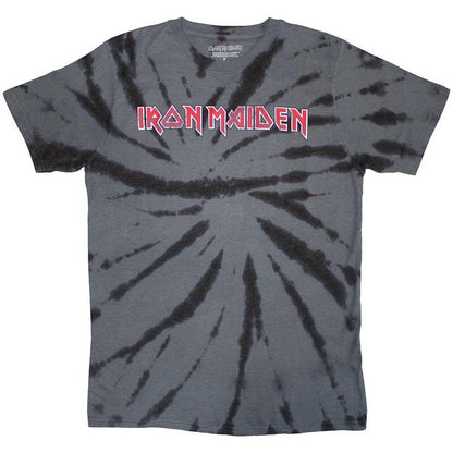 Charcoal Grey - Front - Iron Maiden Unisex Adult Logo T-Shirt