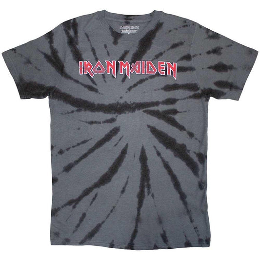 Charcoal Grey - Front - Iron Maiden Unisex Adult Logo T-Shirt