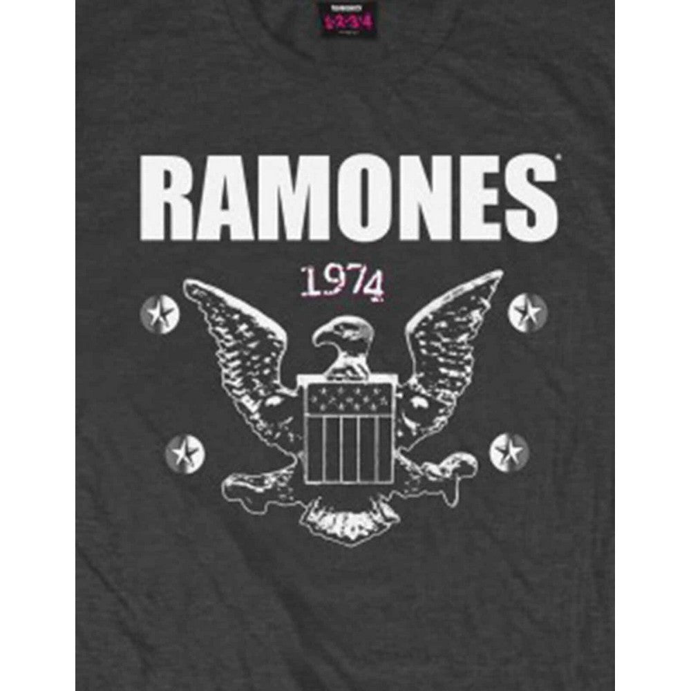 Charcoal Grey - Lifestyle - Ramones Unisex Adult 1974 Eagle T-Shirt