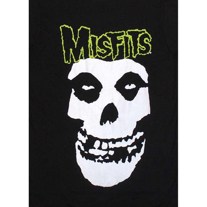 Black - Back - Misfits Unisex Adult Skull & Logo T-Shirt