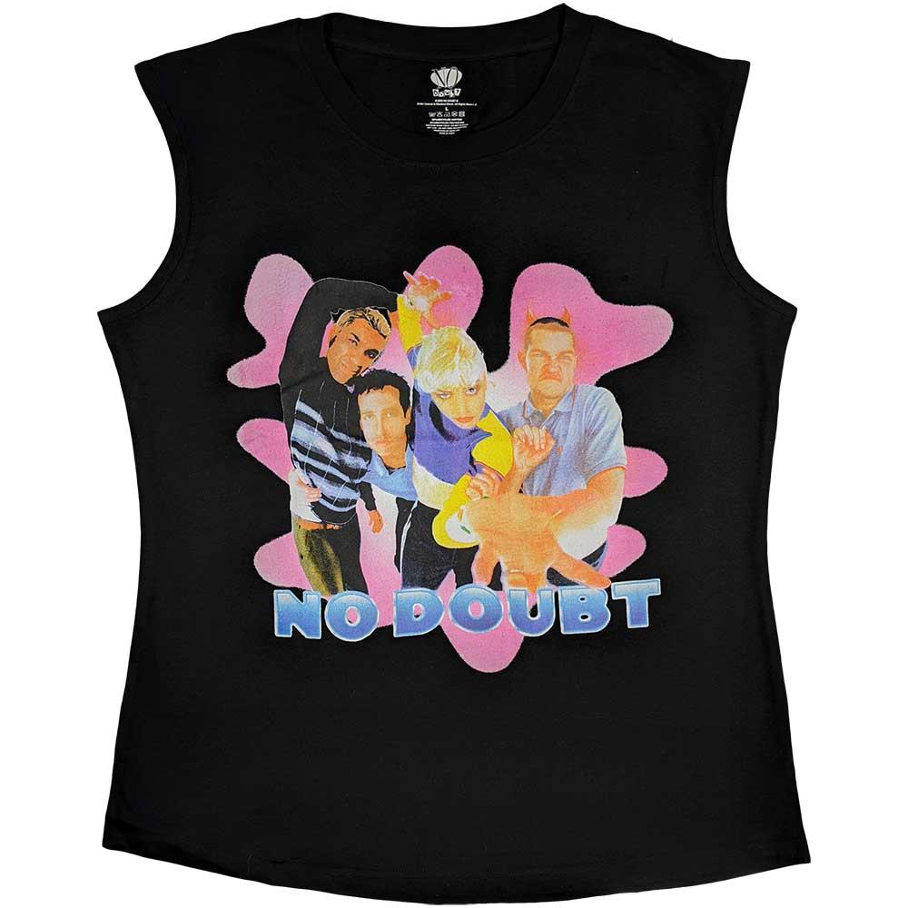 Black - Front - No Doubt Womens-Ladies Horns Sleeveless T-Shirt