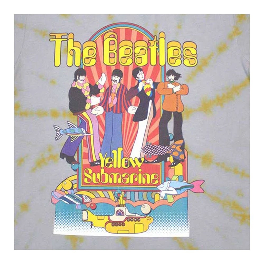 Grey - Back - The Beatles Unisex Adult Yellow Submarine Band & Fish T-Shirt