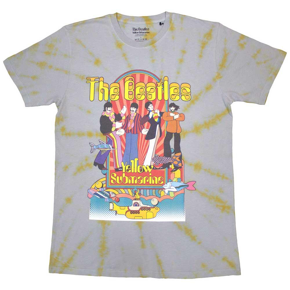 Grey - Front - The Beatles Unisex Adult Yellow Submarine Band & Fish T-Shirt