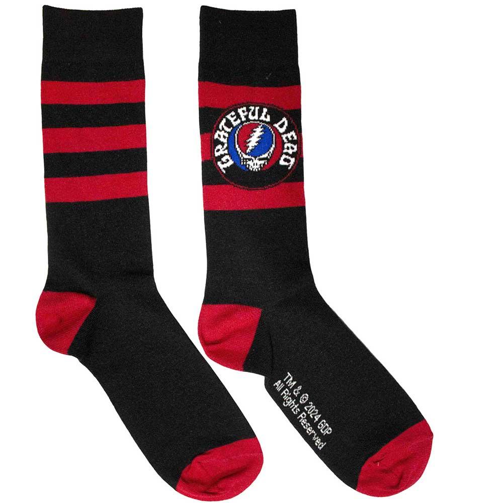 Black - Front - Grateful Dead Unisex Adult Steal Your Face Logo Socks