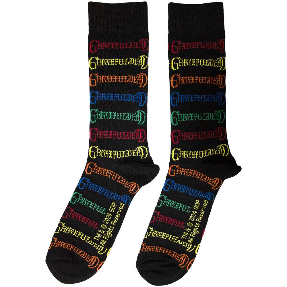 Black - Back - Grateful Dead Unisex Adult Logo Socks