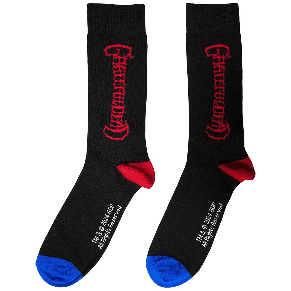 Black - Back - Grateful Dead Unisex Adult Vertical Mono Logo Socks