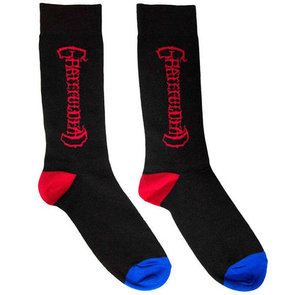 Black - Front - Grateful Dead Unisex Adult Vertical Mono Logo Socks