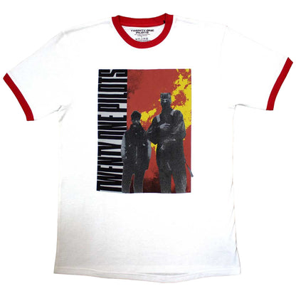 White - Front - twenty one pilots Unisex Adult Side Stand Ringer T-Shirt