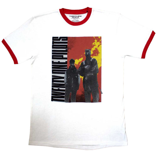 White - Front - twenty one pilots Unisex Adult Side Stand Ringer T-Shirt