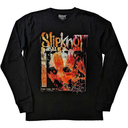 Black - Front - Slipknot Unisex Adult The End So Far Pepper Back Print Long-Sleeved T-Shirt