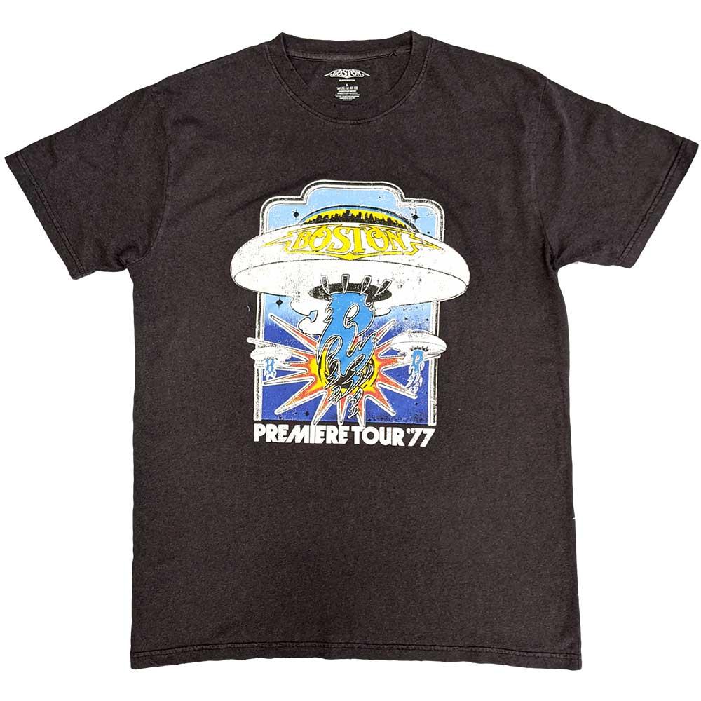 Black - Front - Boston Unisex Adult Premiere Tour T-Shirt